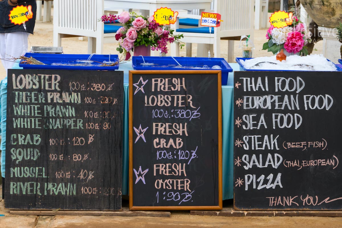 Цены на морепродукты в кафе на Пхукете | Сколько стоит пожить в Таиланде | Путешествия  AsiaPositive.com