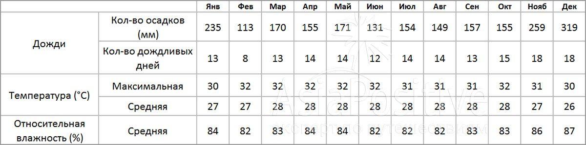 Температура в сингапуре