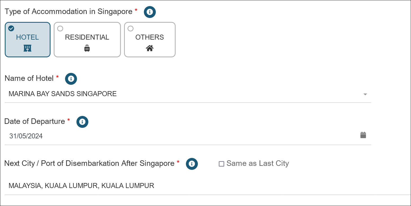 Инструкция, как заполнить карточку прибытия в Сингапур