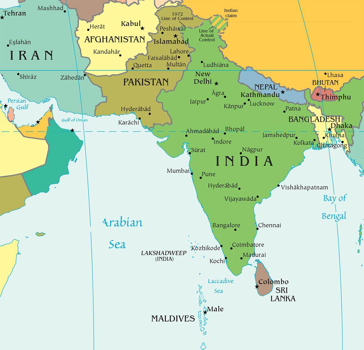 Страны Южной Азии | Лучшие страны Азии, в которые стоит поехать ради отдыха или путешествия - карты, список и краткое описание каждой страны. | Где начинается Азия и где в Азии стоит побывать