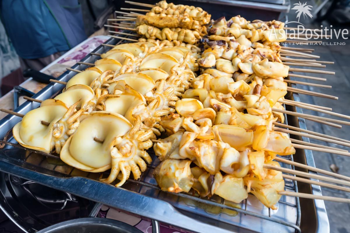 Морепродукты на гриле | Вкусная тайская еда