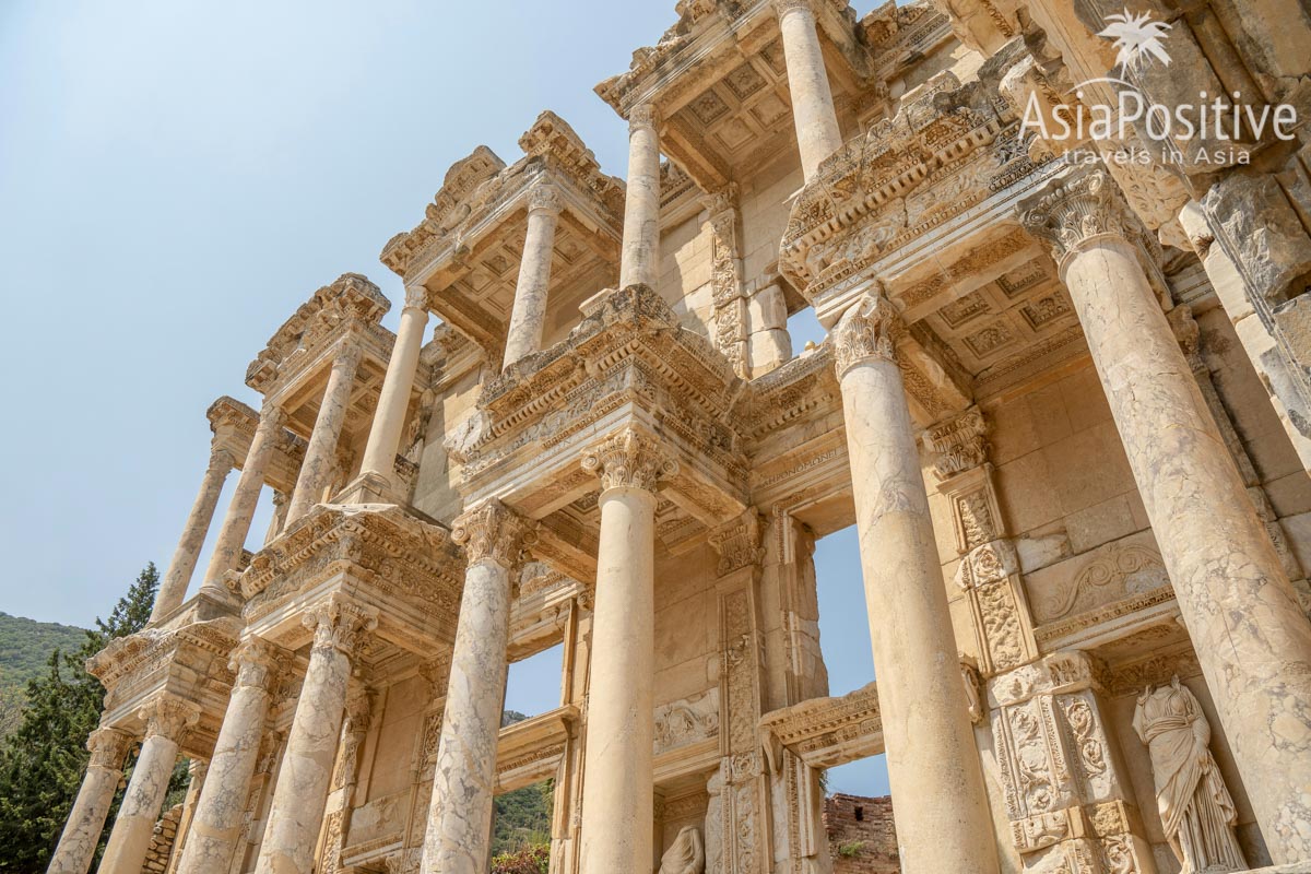 The Library of Celsus is an ancient Roman building in Ephesus, Anatolia