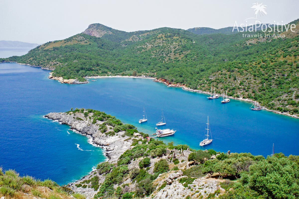 Mediterranean sea coastline in Turkey