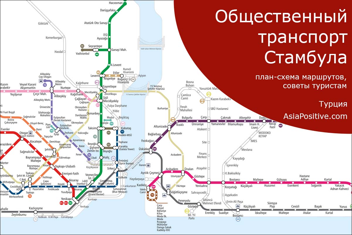 Общественный транспорт Стамбула - схема маршрутов и советы туристам